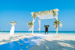 Beach_Arbour Whitehaven Beach elopement
