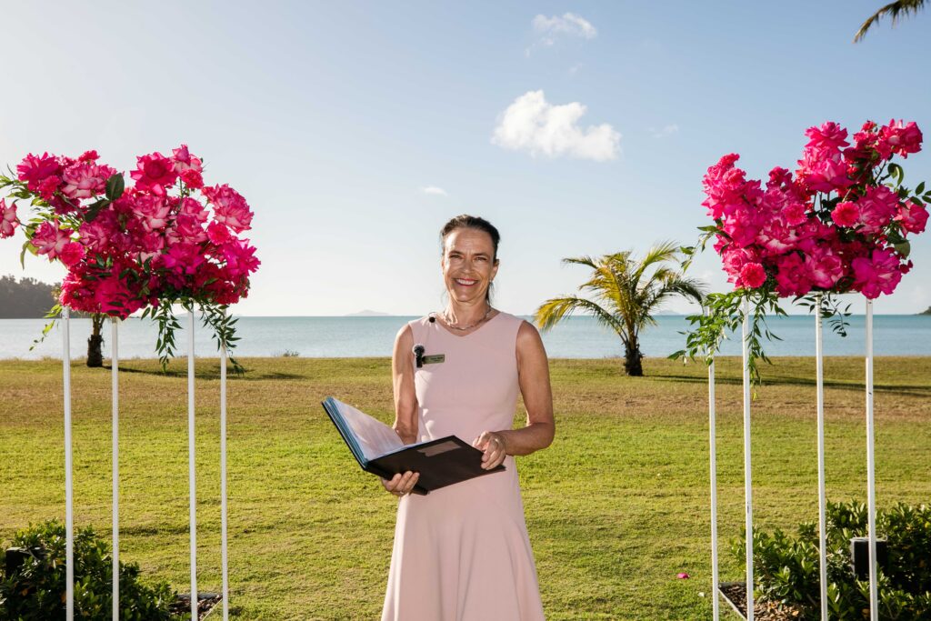 Celebrant at Funnel Bay beach